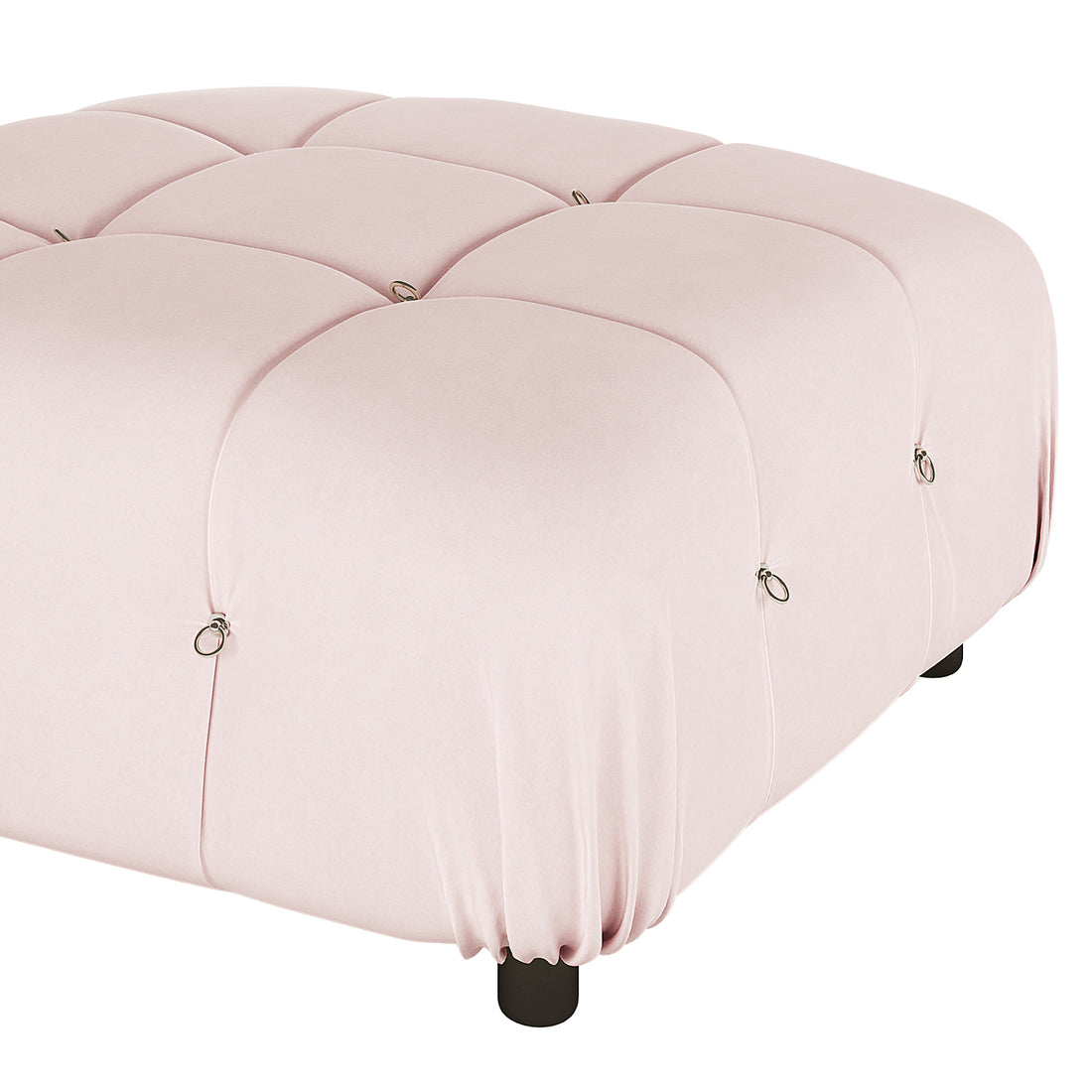 Keila 3 Seater L-Shape Modular Velvet Corner Sofa Set - Soft Pink