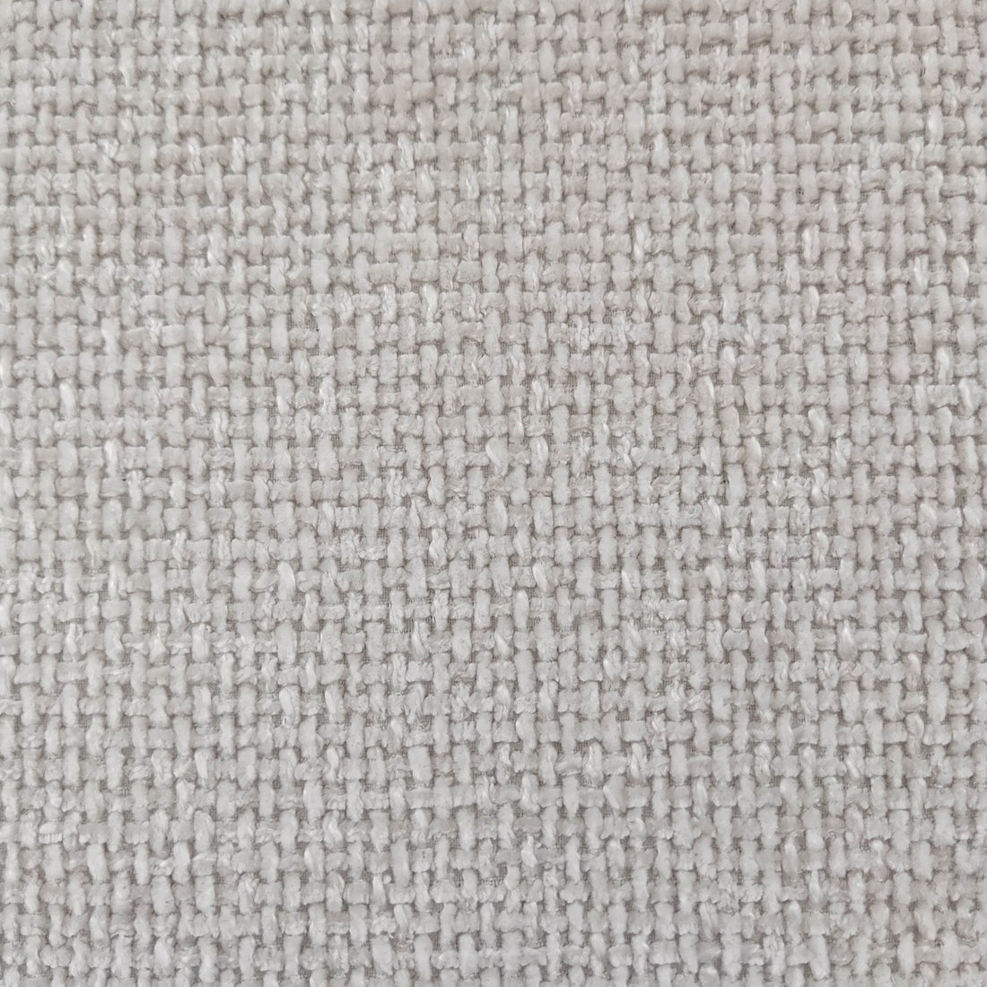 Close-up of the Kotrina Linen Chenille Accent Armchair Beige, showcasing its textured fabric, deep seating design, and elegant curved silhouette, emphasizing the chair's plush and supportive structure.