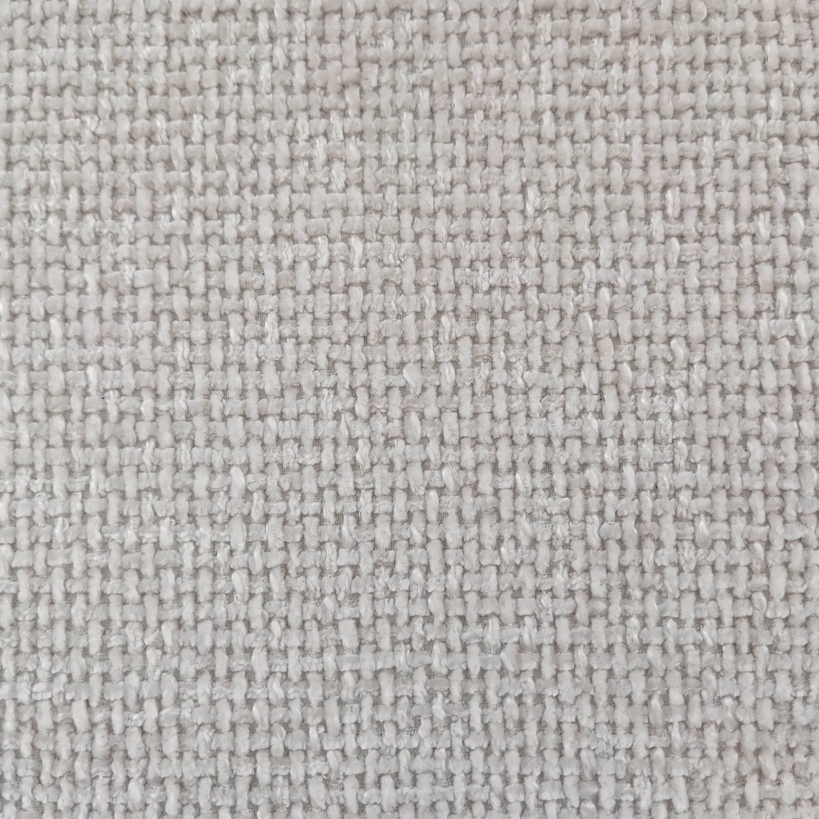 Close-up of the Kotrina Linen Chenille Accent Armchair Beige, showcasing its textured fabric, deep seating design, and elegant curved silhouette, emphasizing the chair's plush and supportive structure.