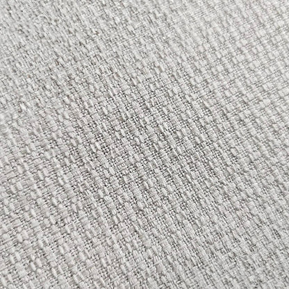 Millie 4-Seater Fabric Corner Chaise Sofa - Light Grey, featuring a close-up of its textured woven linen surface, showcasing the plush, cloud-like comfort of its high-density foam cushions.