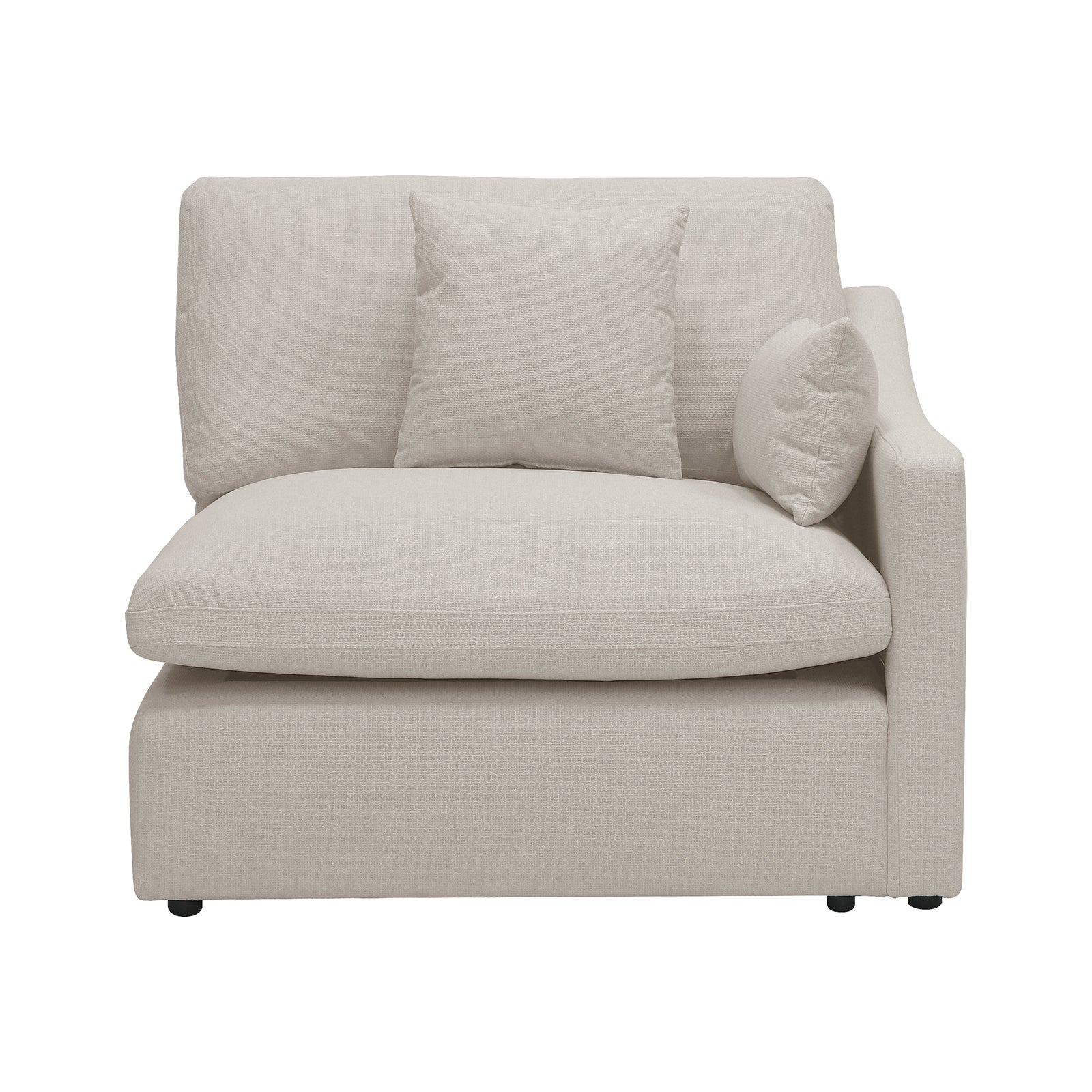 Millie 6-Seater Fabric Corner Chaise Sofa, showcasing its plush, modular design and deep cushioning, ideal for lounging or social gatherings.