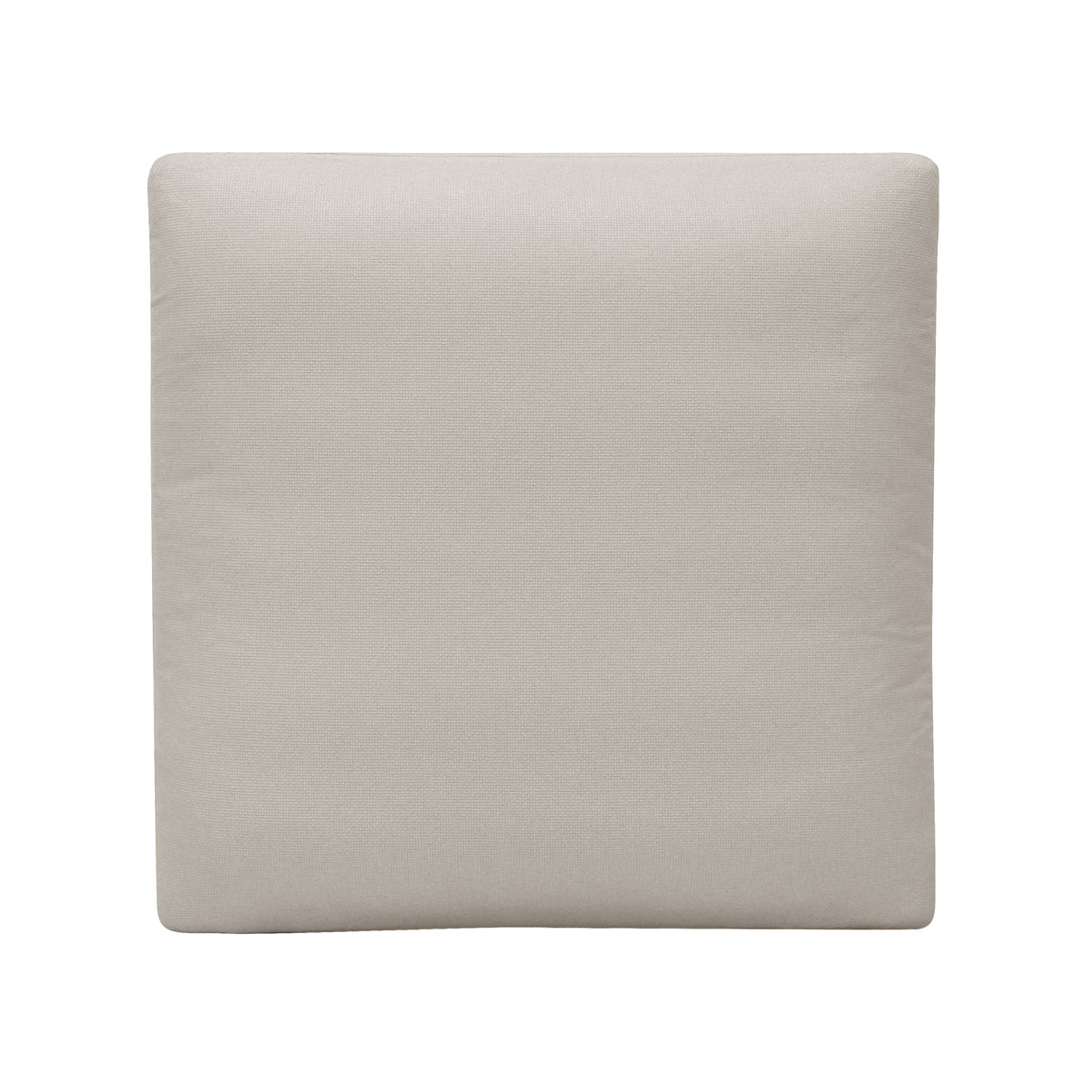 Millie Fabric Ottoman Modular Sofa Light Beige shown with a close-up of its soft, square-patterned white fabric surface, highlighting the plush texture and modular design for versatile living room comfort.