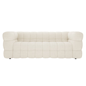 Norah 3 Seater Boucle Sofa in Cream White