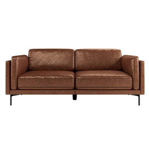 Oslo 3-Seater PU Leather Sofa in Brown