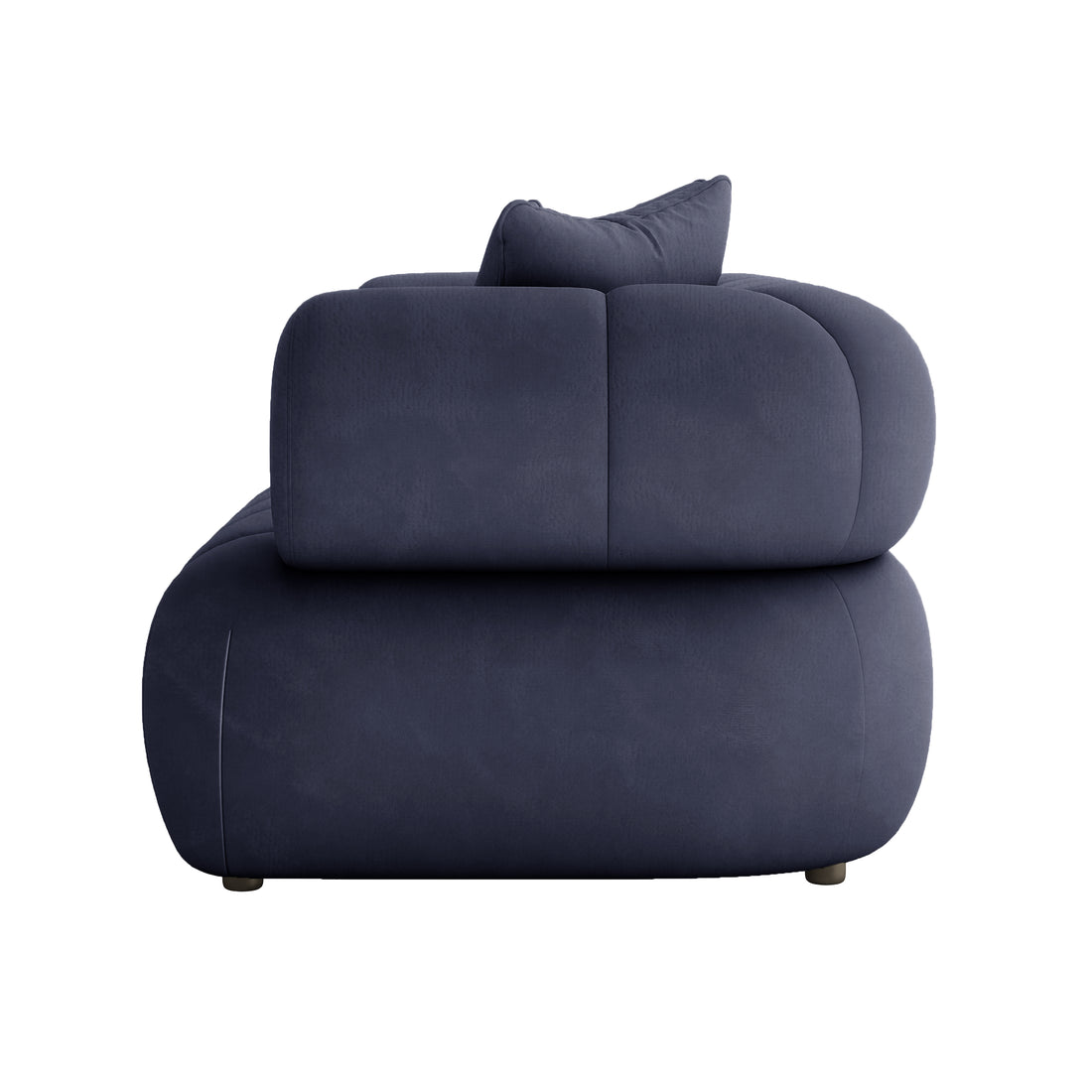 Samira 6 Seater Velvet Sofa Set - Navy Blue, showcasing plush velvet cushion, sturdy frame, and elegant design, emphasizing comfort and luxury.