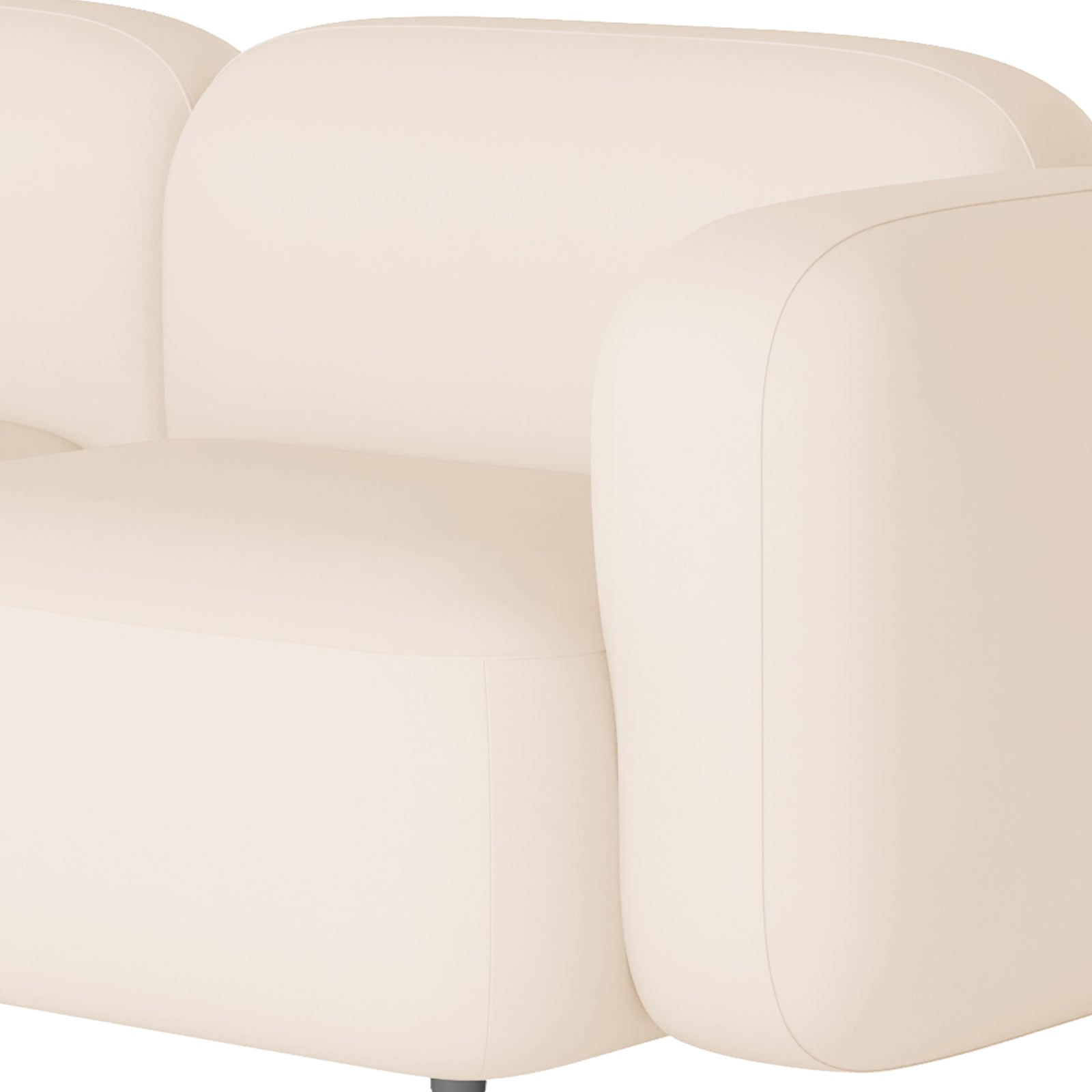 Soraya 3 Seater Modular Velvet Sofa Set - Cream White featuring plush velvet upholstery, a low-rise design, and supportive armrests, ideal for stylish lounging and versatile living room arrangements.