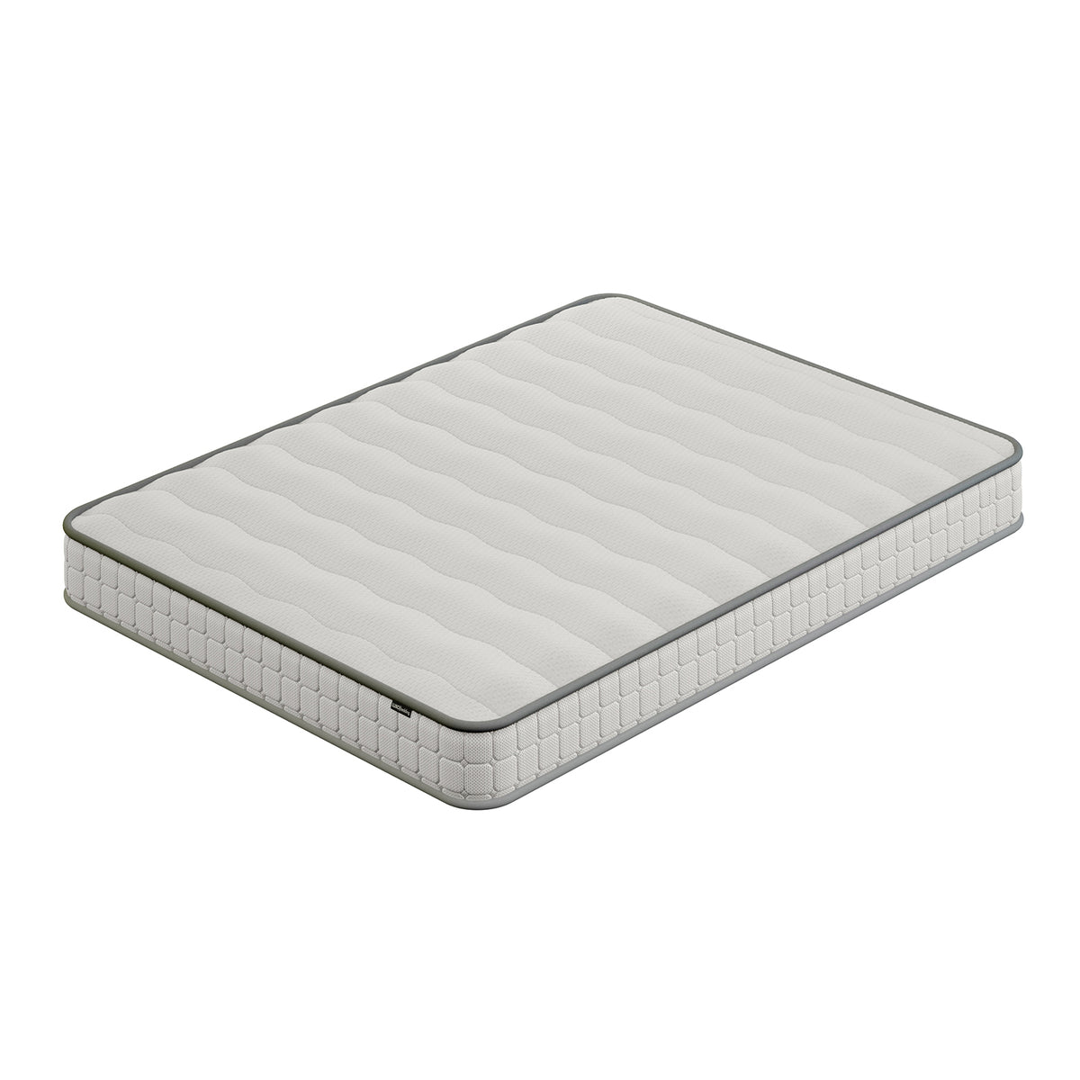 Byron Queen Murphy Bed with Mattress, a rectangular foam/innerspring mattress, displayed on a plain white background, showcasing its compact, foldable design ideal for maximizing space.