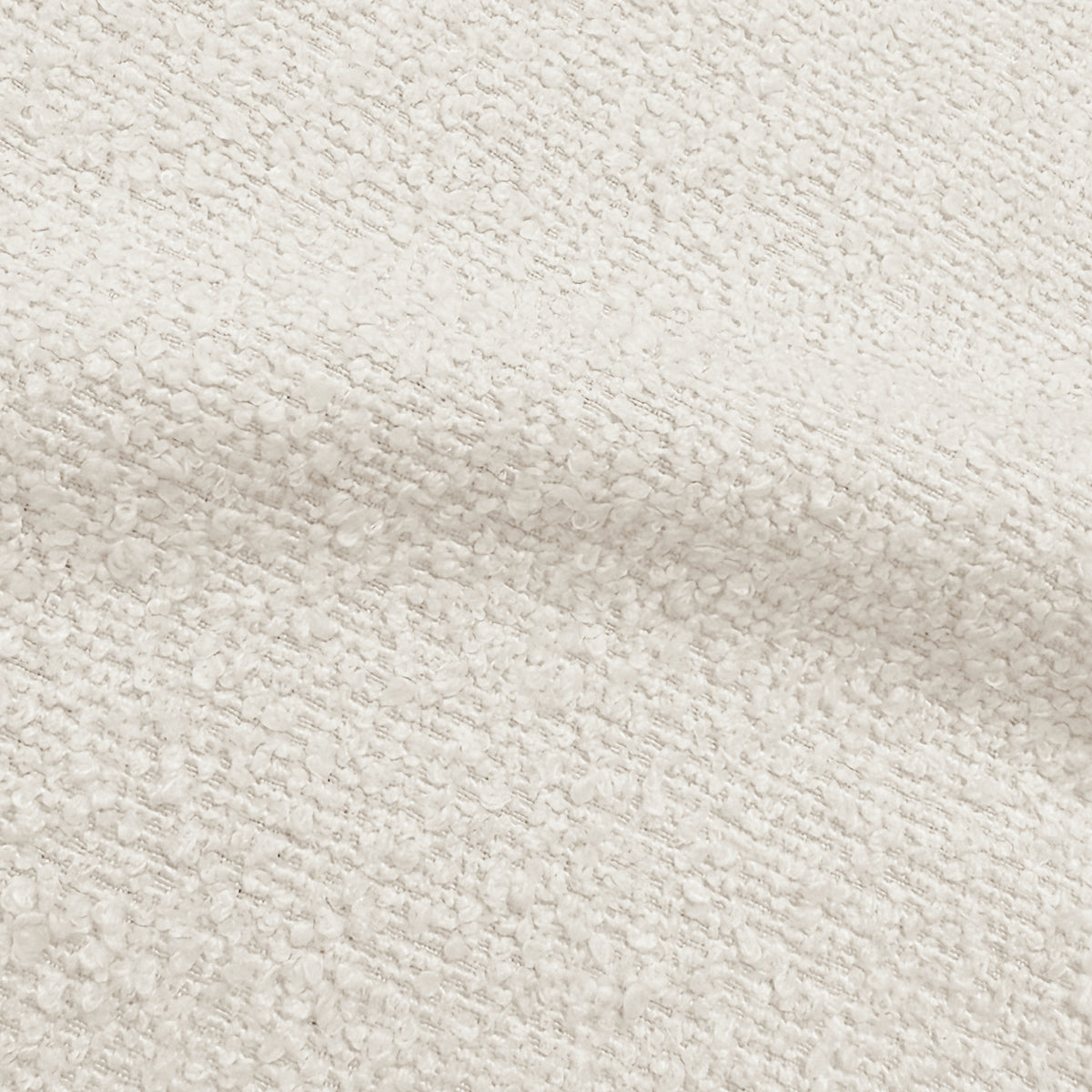 Detail close-up of off-white woven upholstery fabric texture