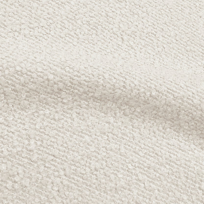 Detail close-up of off-white woven upholstery fabric texture