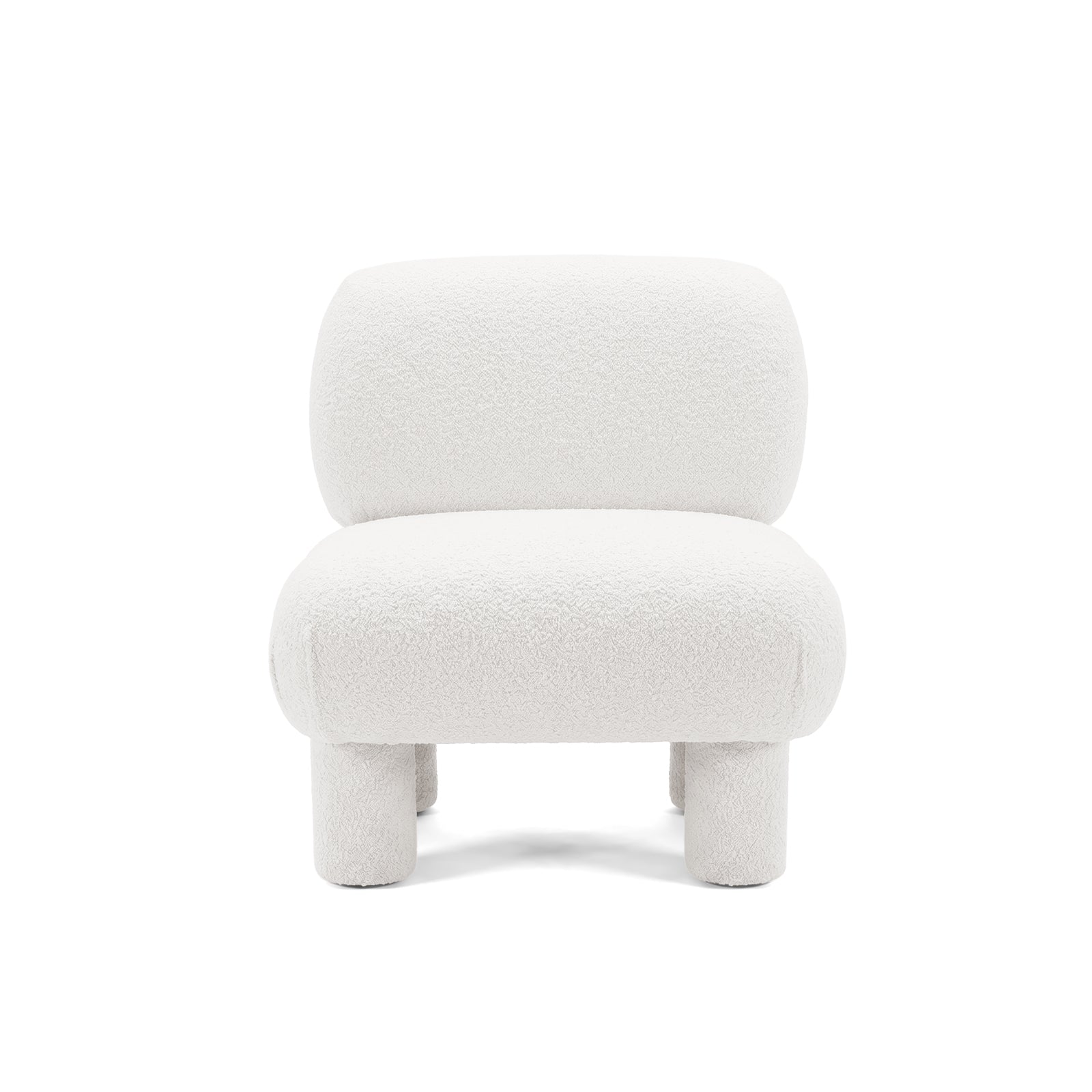 Front view of accent chair on white background
