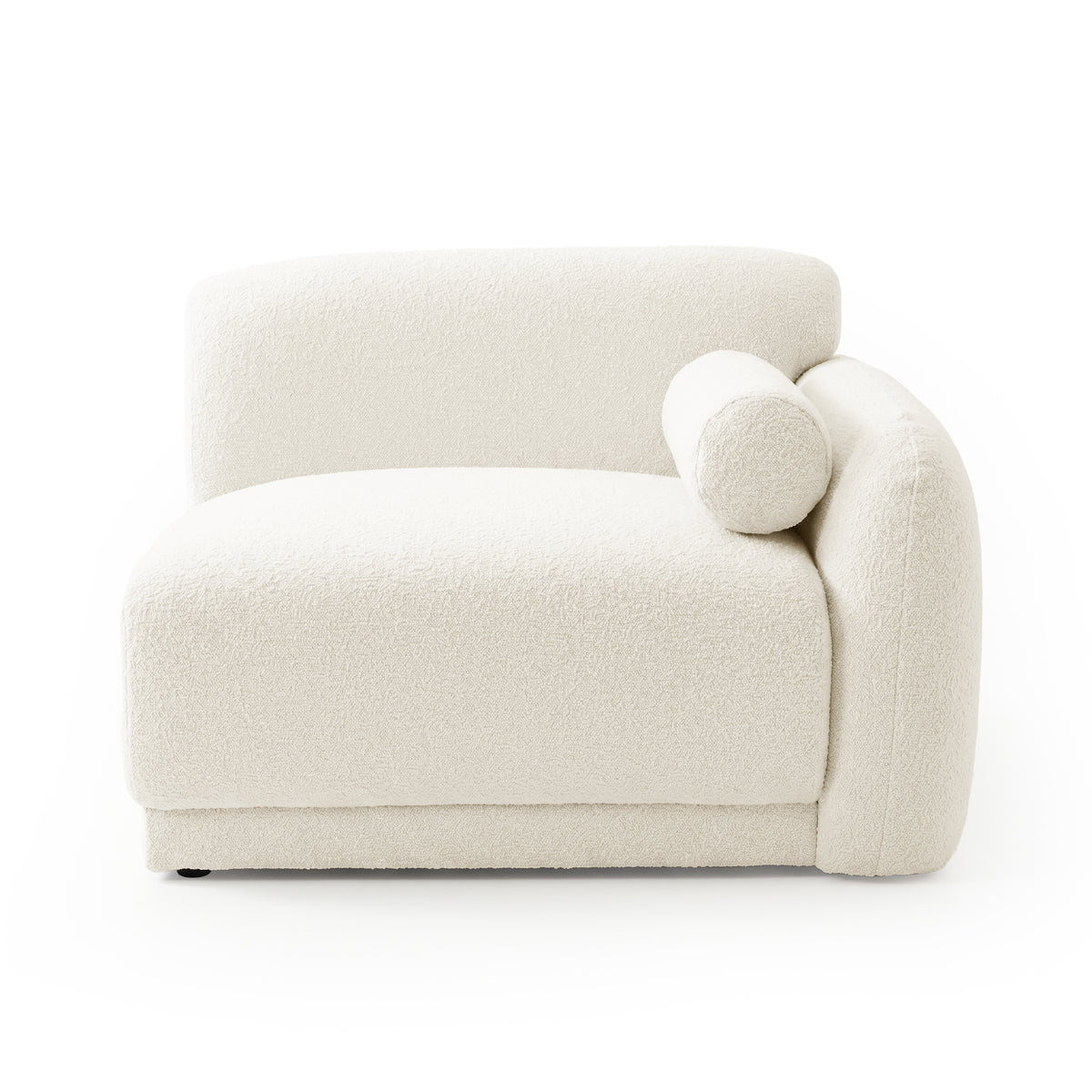 Contemporary armless accent chair on white background