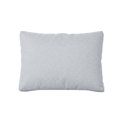 Light grey rectangular pillow front view on white background
