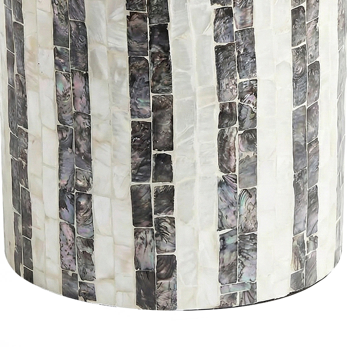 Extreme close-up of mosaic tile pattern on white background