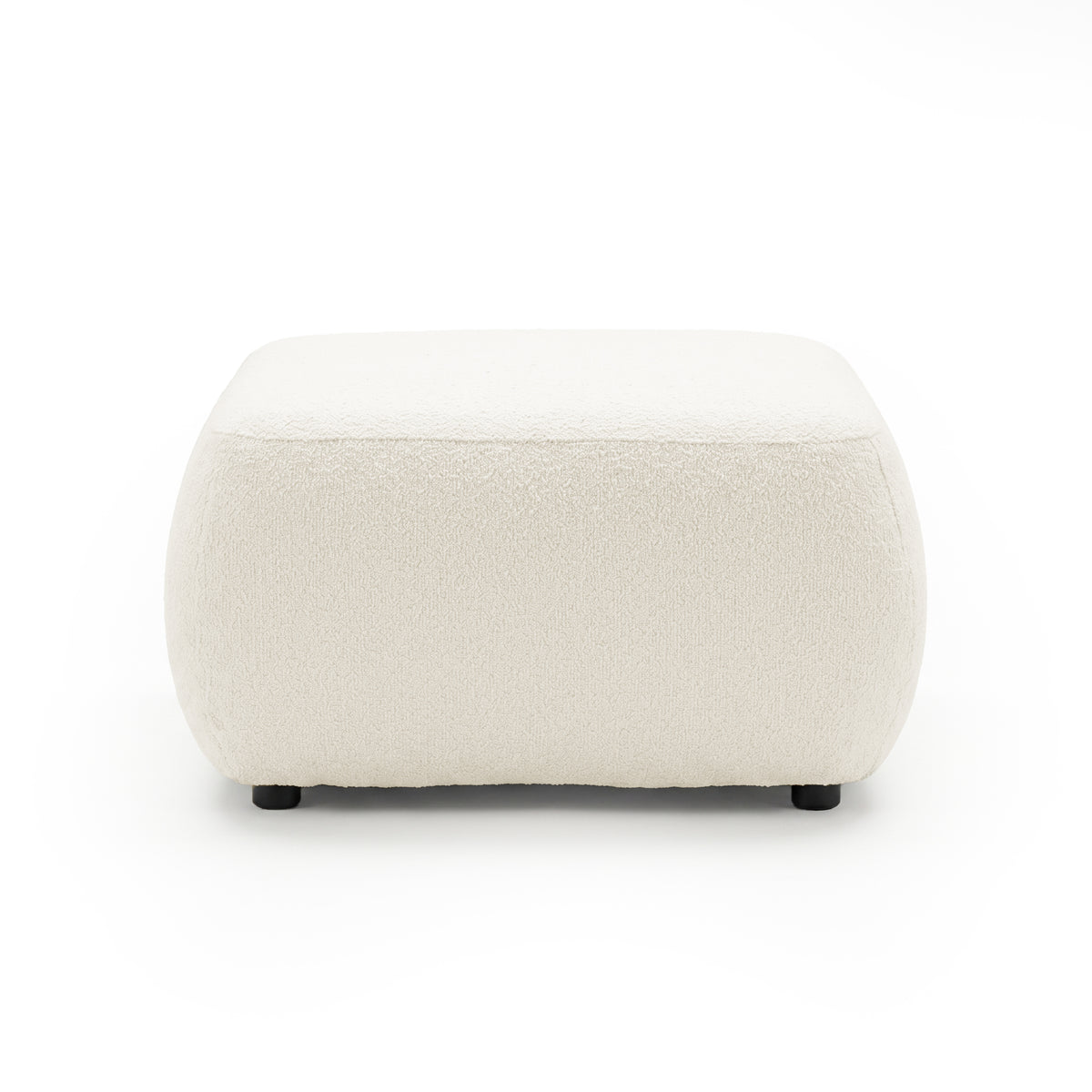 Square ottoman on white background