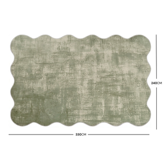 Full rug view with 240 by 330 centimeter dimensions marked