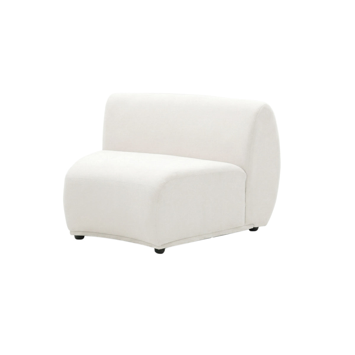 White low-profile lounge chair on white background