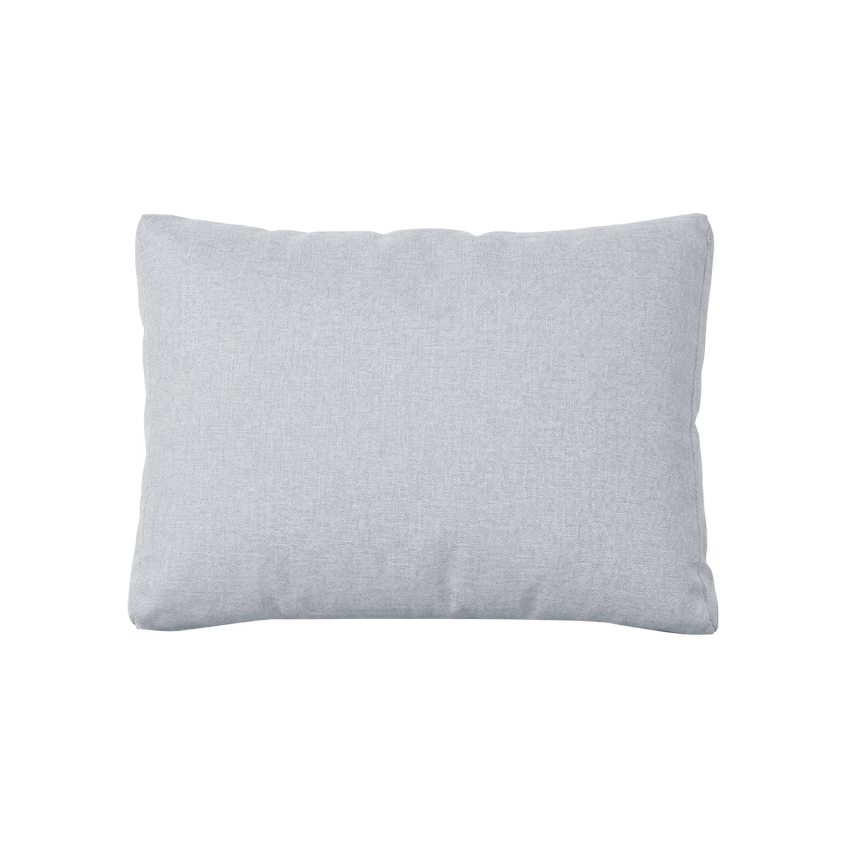 Light gray rectangular pillow on white background