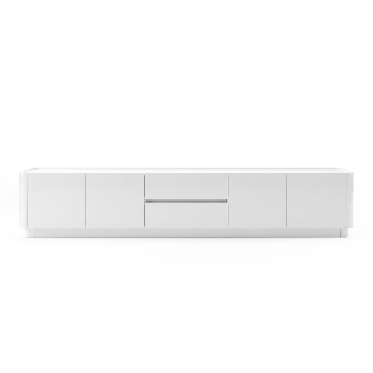 White modern sideboard or media cabinet on a white background