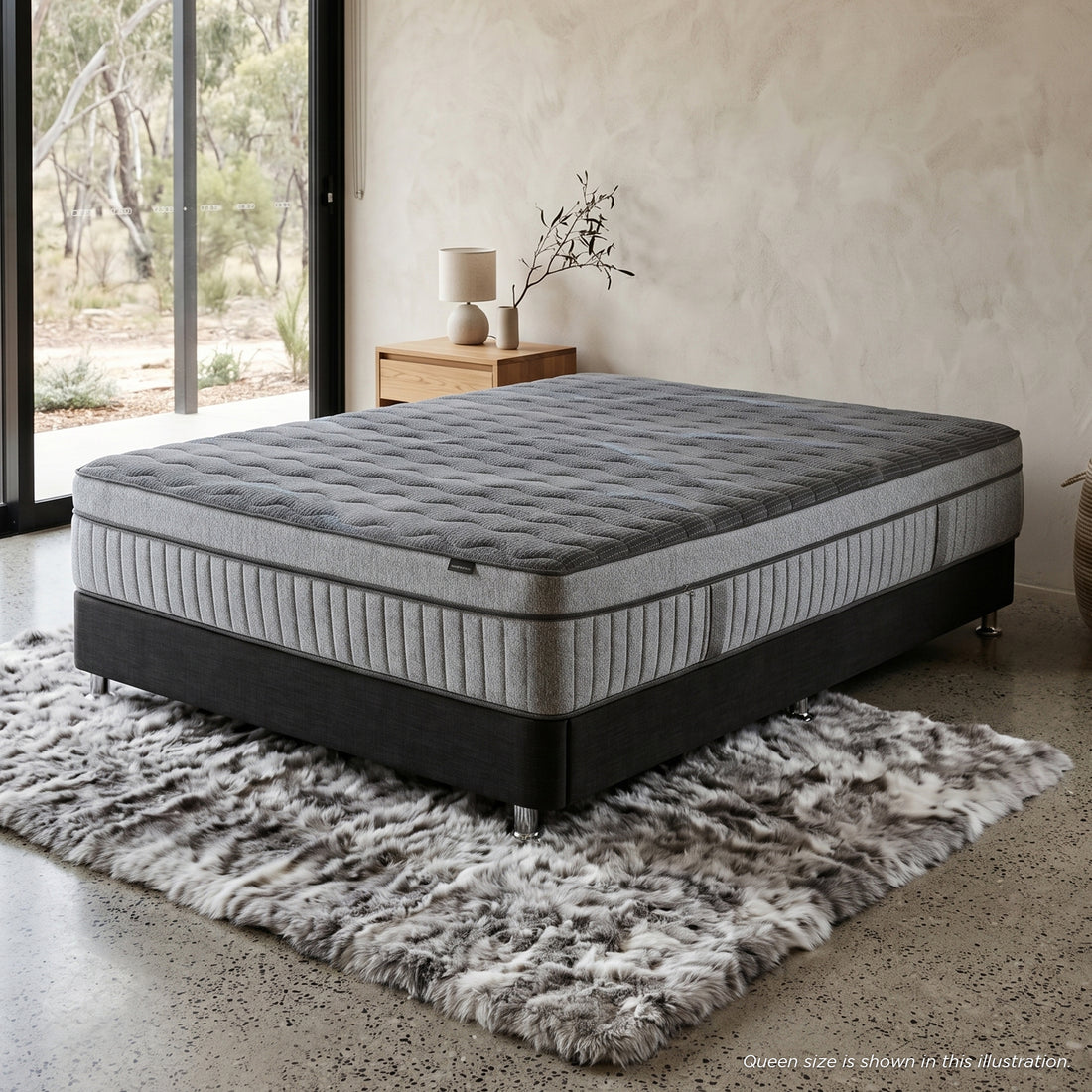 Mattress in a modern bedroom setting