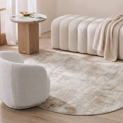 Cream upholstered armchair in a modern room setting