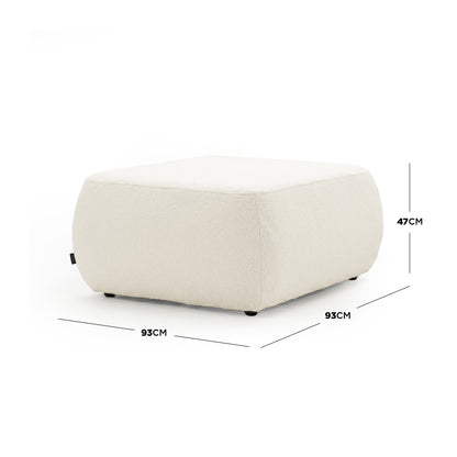Ottoman dimensions on white background