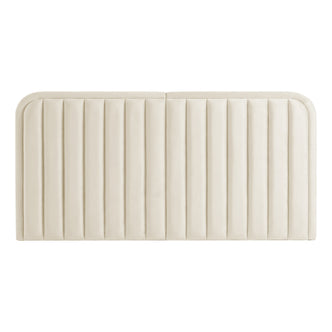 Contemporary upholstered headboard against a white background