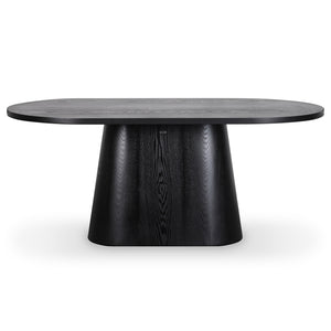 Gigi 180cm Oval Wooden Dining Table in Black