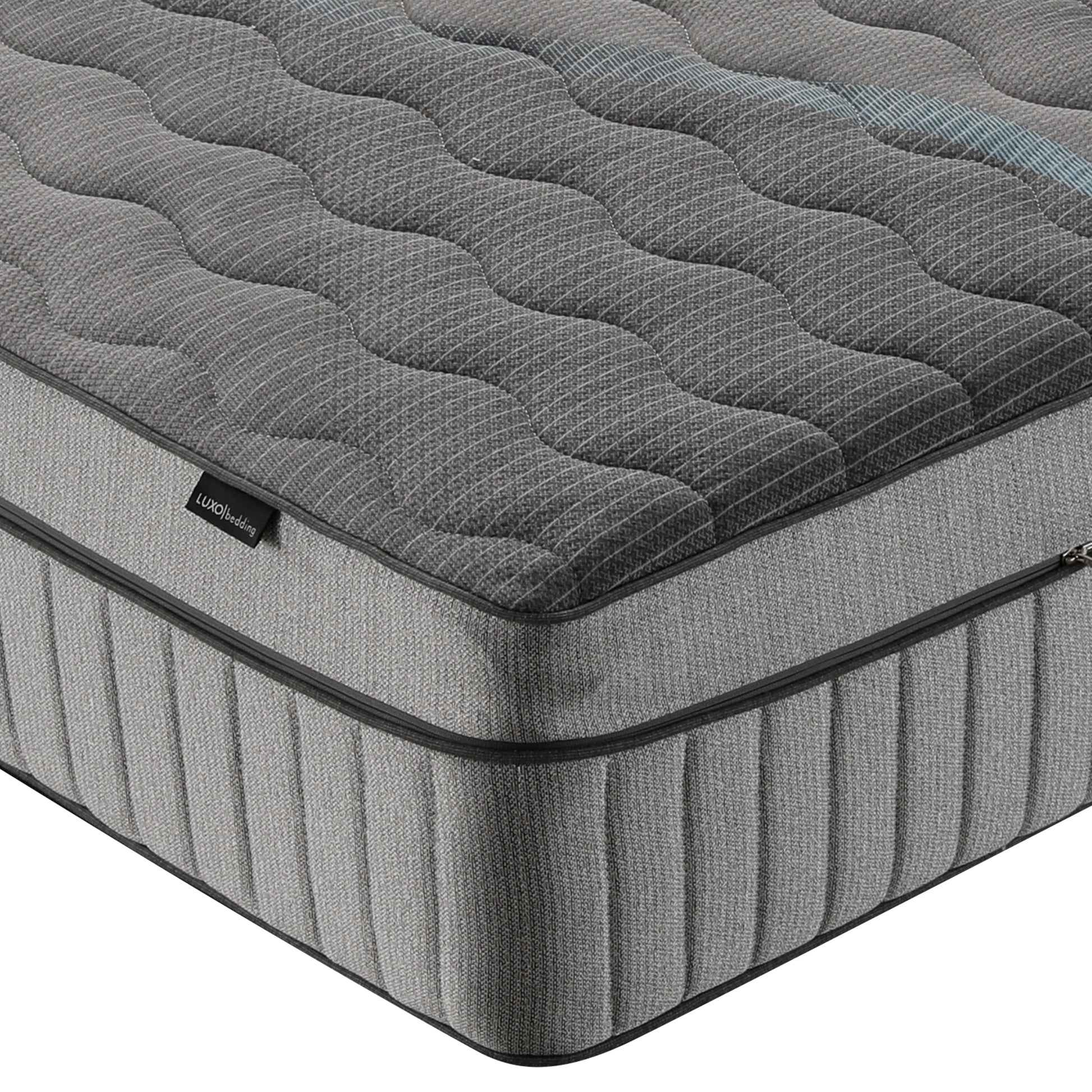 Close-up of mattress corner and side texture