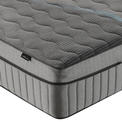 Close-up of mattress corner and side texture