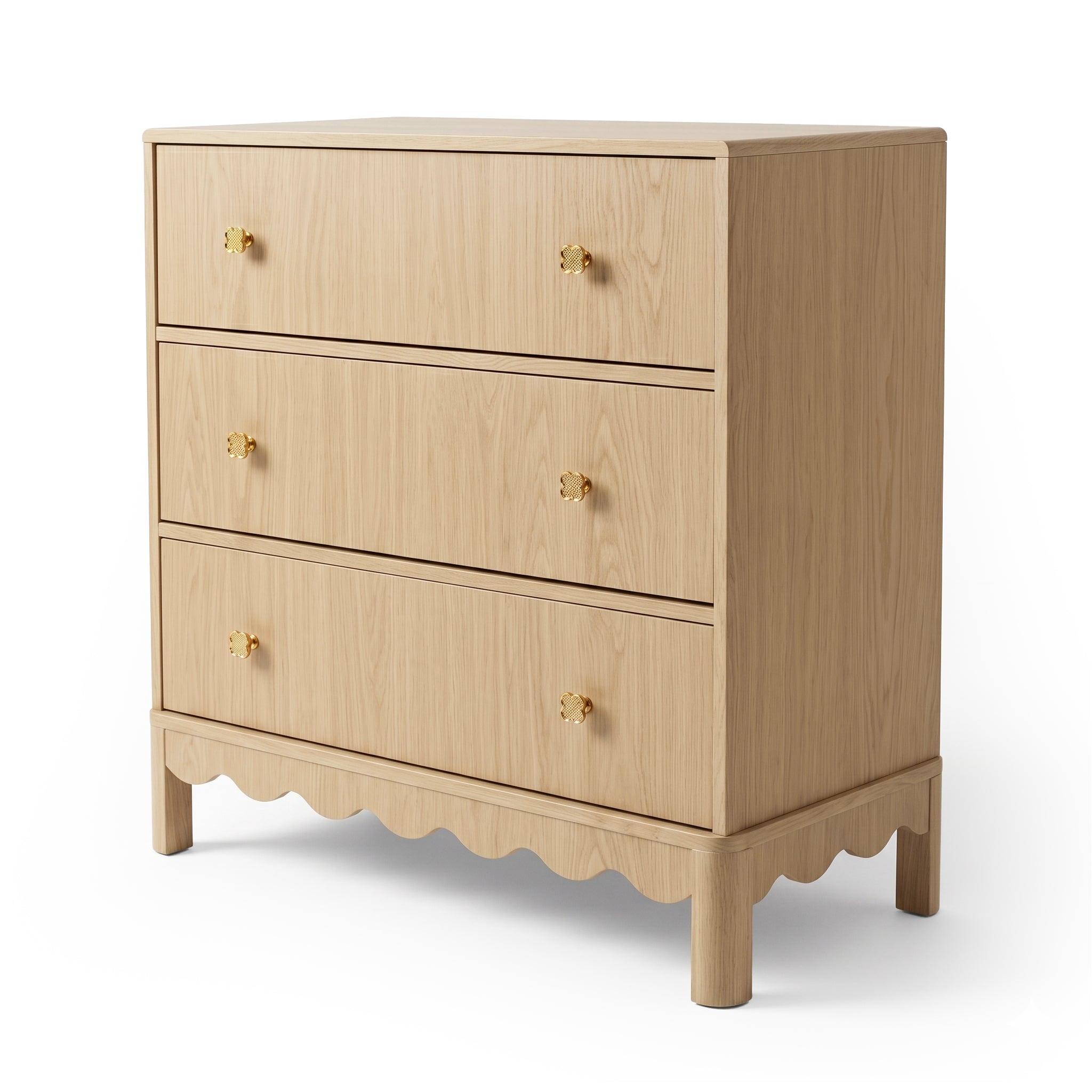 Colby Scalloped Chest of Drawers in Natural