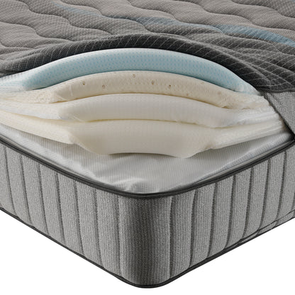 Mattress corner with exposed internal layers