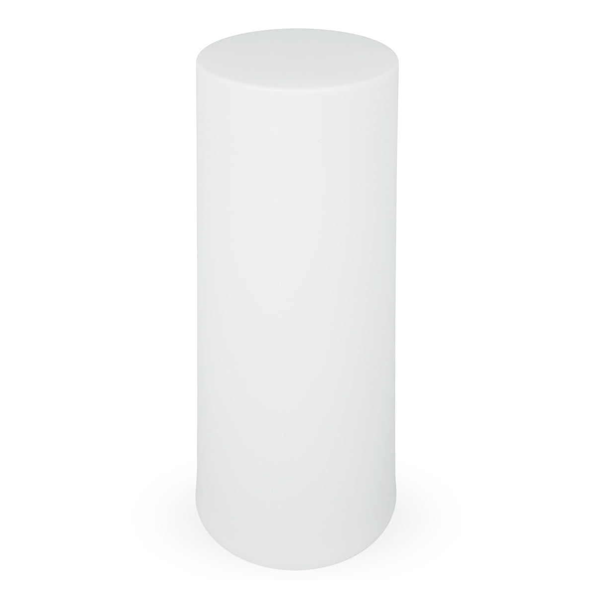 16 Colour Outdoor LED Bollard Light in Multicolour, a sleek white cylinder design, ideal for pathways and decks, offering vibrant, cordless lighting with easy controls and weather-ready features.