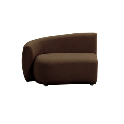 Armless corner sofa section on white background