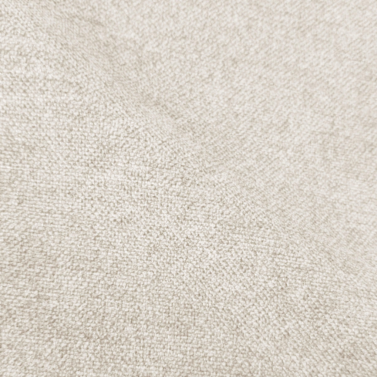 Close-up macro view of light cream woven upholstery fabric