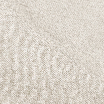 Close-up macro view of light cream woven upholstery fabric