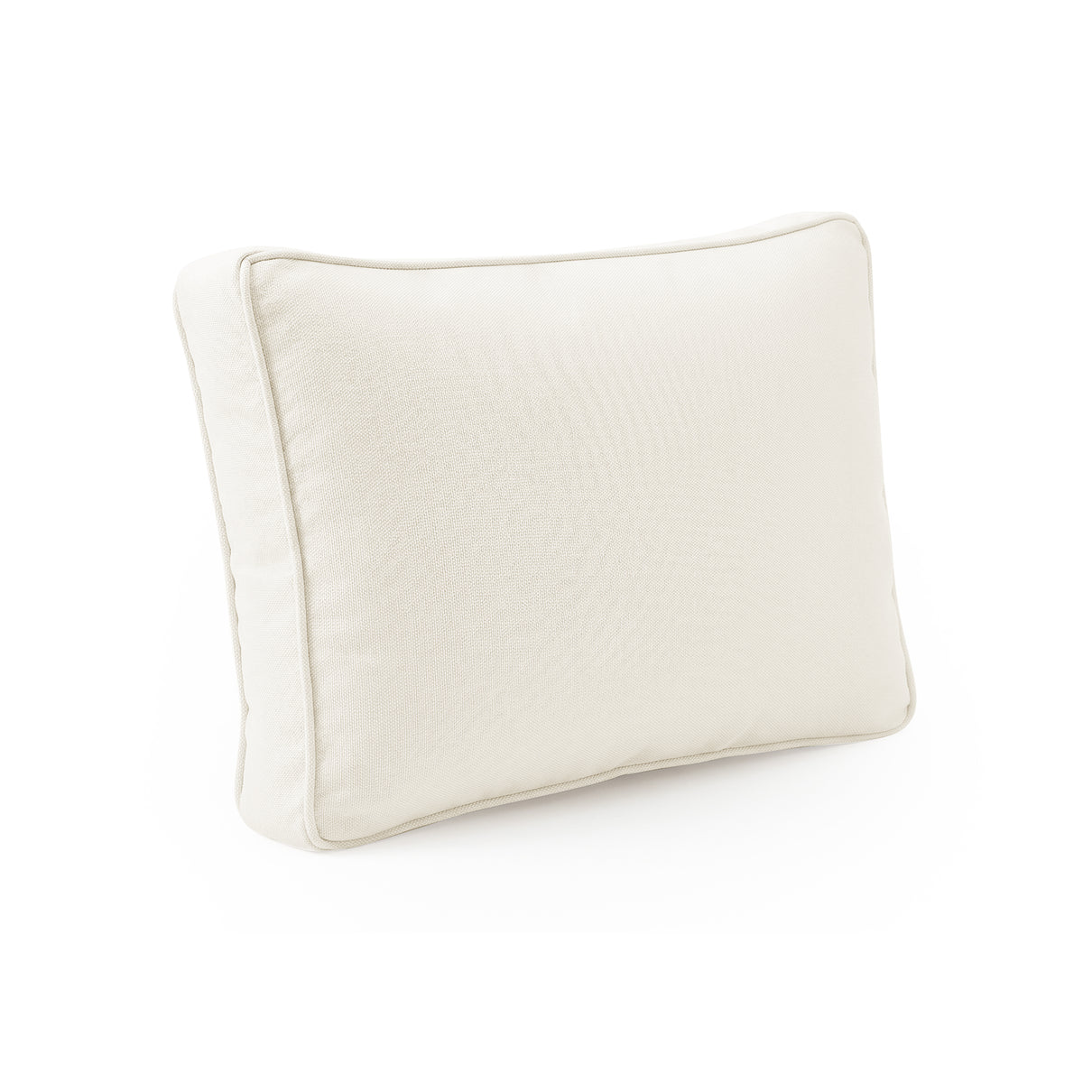Cream-colored Vernon Sofa Cushion Covers with subtle texture and piped edges, designed to refresh the outdoor Vernon sofa, offering a clean, inviting look with weather-resistant fabric and convenient zip closures.