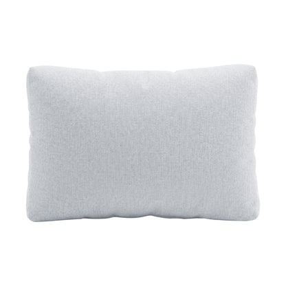 Light grey rectangular pillow on a white background