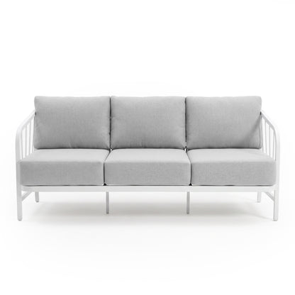 Three-seater sofa on a plain white background