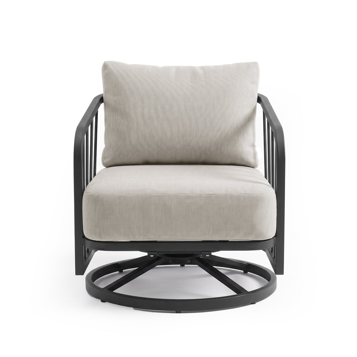 Modern swivel lounge chair on a white background