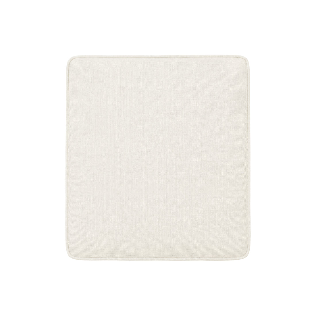 Vernon Outdoor Dining Chair Covers in Cream White displayed as a simple rectangular padded cushion with rounded corners and piped seams, shown against a plain background.