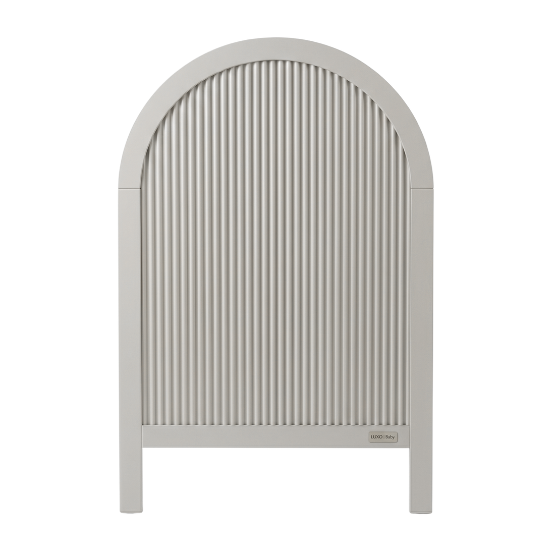 Arched fluted panel on white background