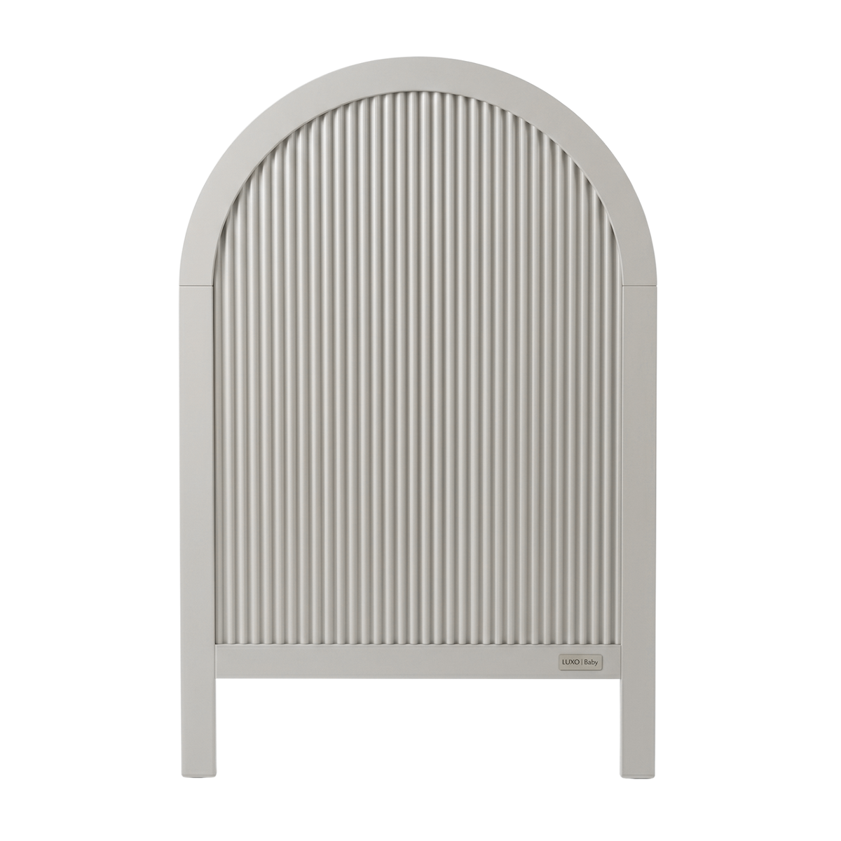 Arched fluted panel on white background