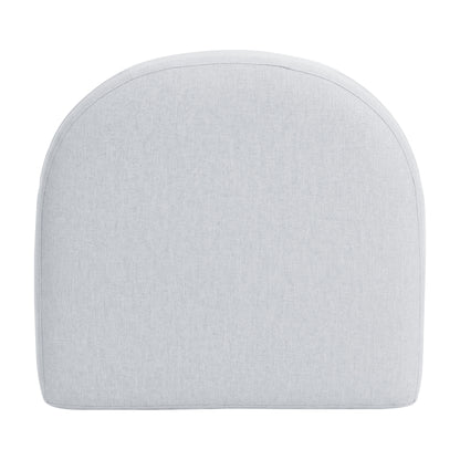 Light gray rounded-rectangle cushion or backrest with visible seams on white background