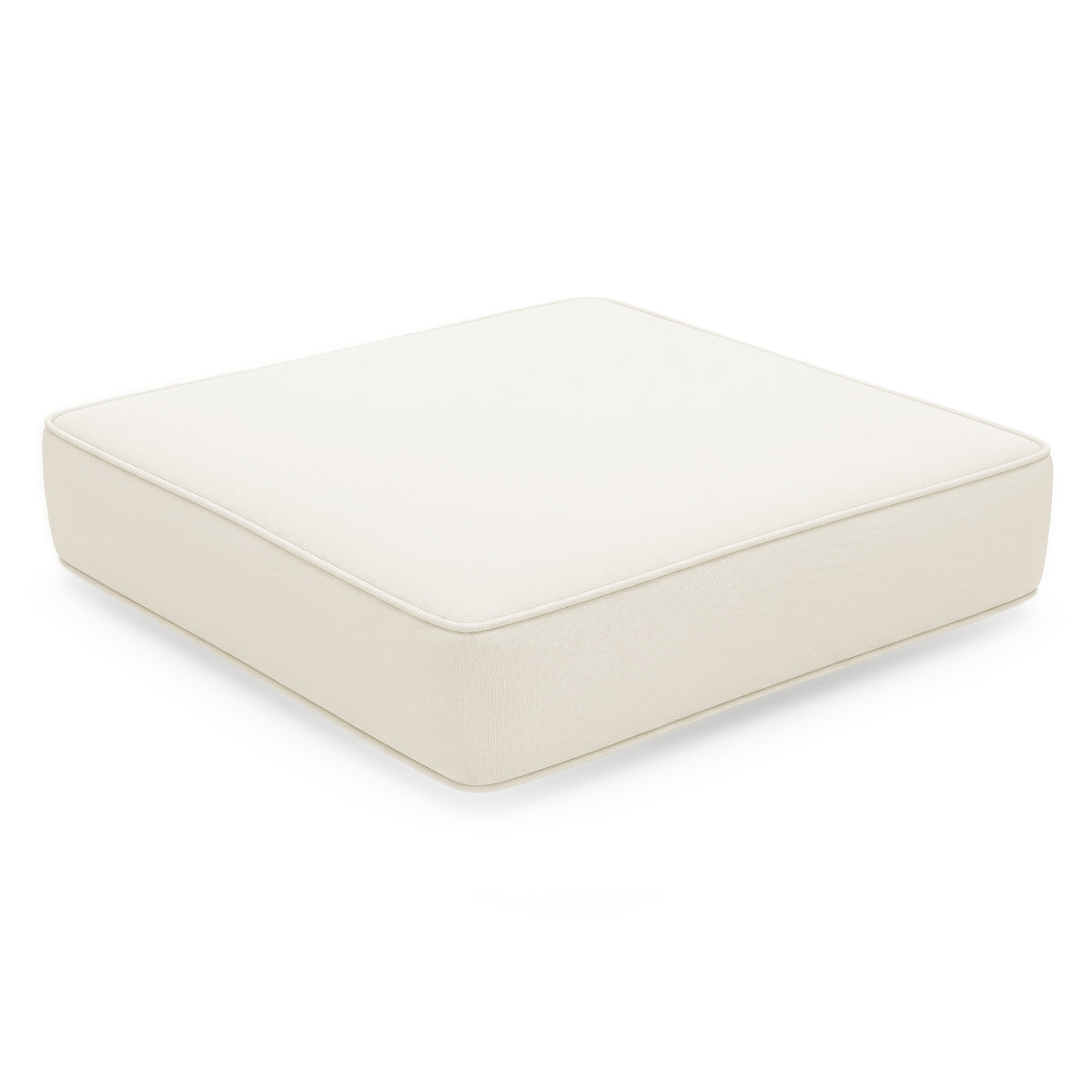 Close-up of the Vernon Outdoor Cushion Covers Set of 5 in Cream White, showcasing a cream upholstered cushion, ideal for refreshing outdoor settings with weather-ready, snug-fitting covers.