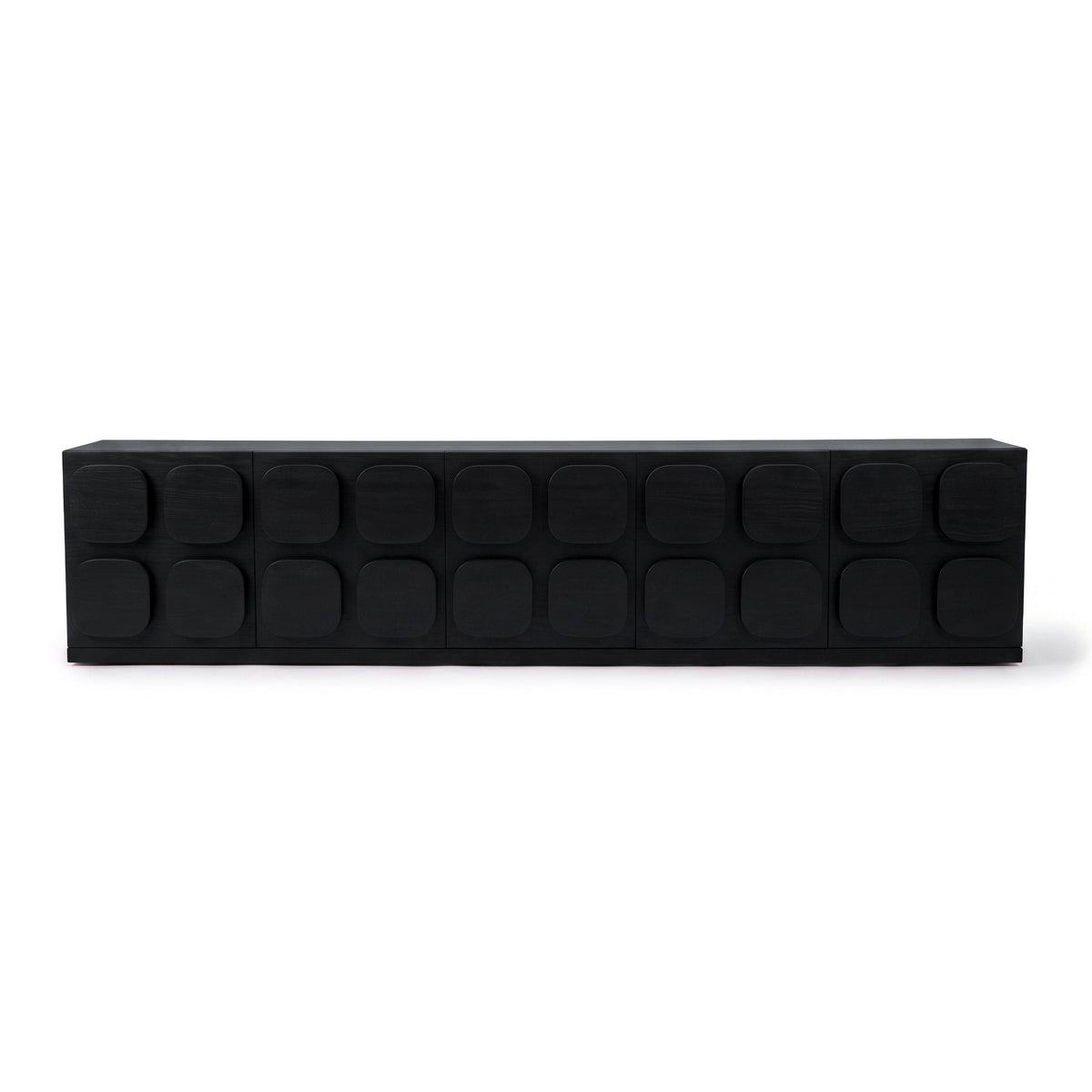 Modern black sideboard on a white background
