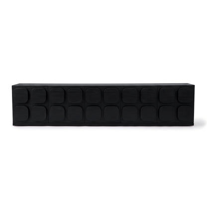 Modern black sideboard on a white background