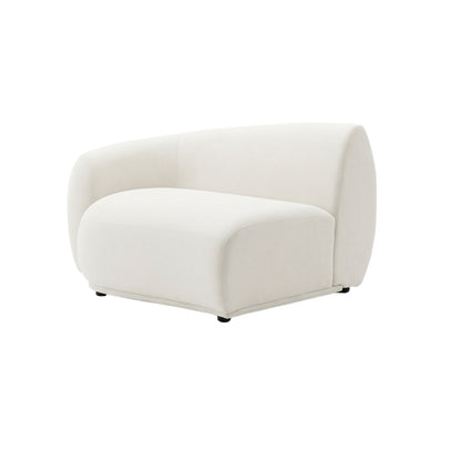 Cream-colored lounge chair on white background