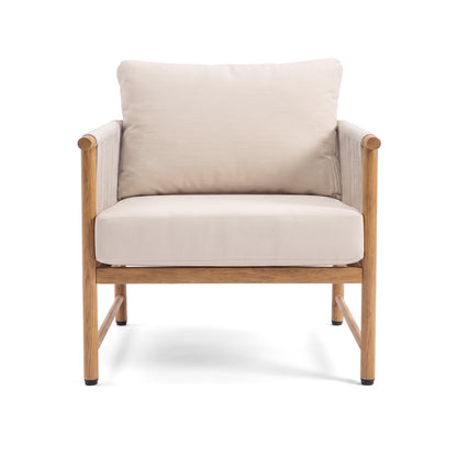 Modern armchair on white background